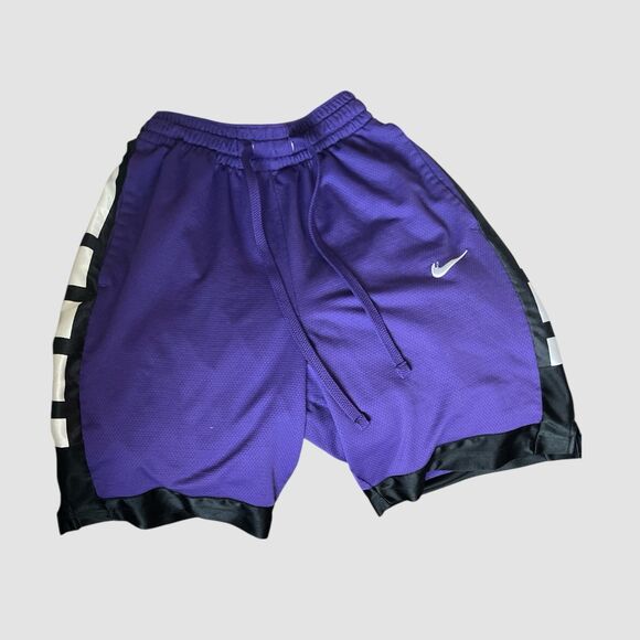 Nike Elite Stripe Dri-Fit Basketball Shorts Court Purple/Black/White Men's Small - Picture 1 of 5